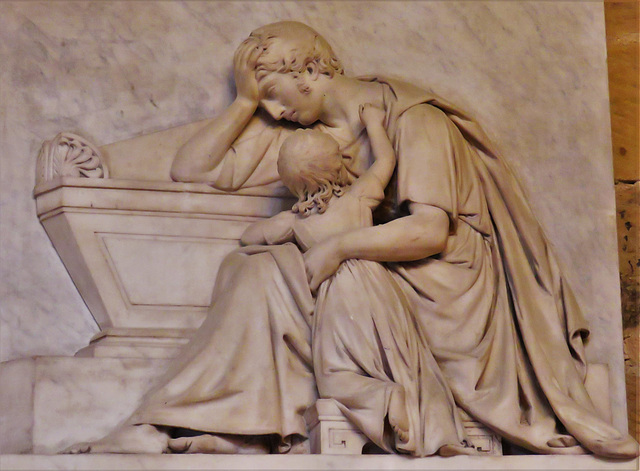 wakefield cathedral, yorks: mrs.maude +1824 by kendrick. church •yorks •c19 •mourner •maude •kendrick wakefield •tomb •yorkshire •cathedral •Facepalm   my old pevsner thinks this a grieving woman!  ja