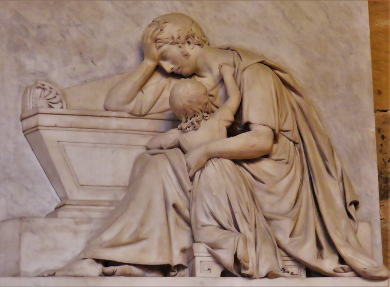wakefield cathedral, yorks: mrs.maude +1824 by kendrick. church •yorks •c19 •mourner •maude •kendrick wakefield •tomb •yorkshire •cathedral •Facepalm   my old pevsner thinks this a grieving woman!  janet maude by kendrick 1824