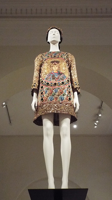 Dolce & Gabbana Byzantine Style Evening Dress in the Metropolitan Museum of Art, May 2018