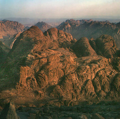 Early morning view  from the top of Mount Siani