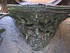 boston church,lincs (68)c14 misericord fox hens devil