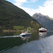 Two Ships in Geiranger Fjord