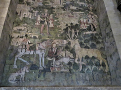 canterbury cathedral  c15 wall painting of vision of st eustace