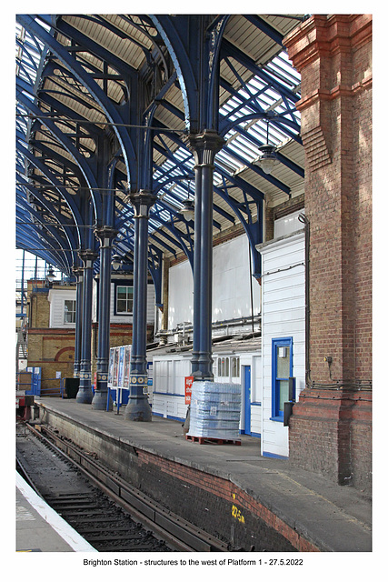 Brighton Station - structures to the west of Platform 1 - 27 5 2022