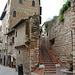 Italy, Assisi, Staircase to Vicolo Sant Andrea