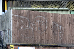 Glyphs on fence