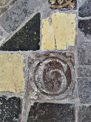 lacock abbey, wilts (69) c14 tiles in chapter house