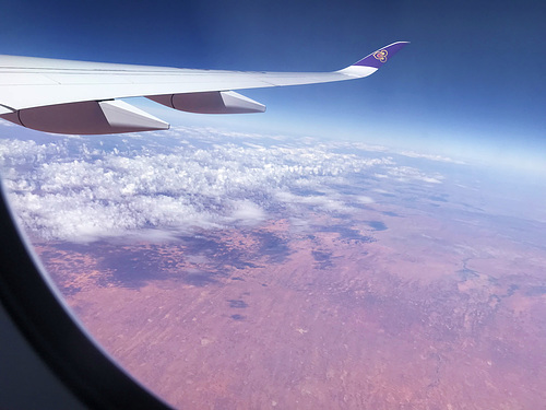 flying over the Outback