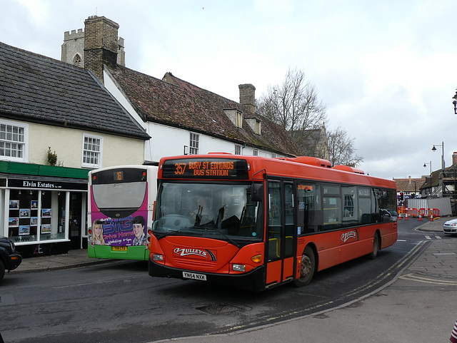 Mulleys Motorways YN54 NXK Stephensons 463 (YX11 CTU) in Mildenhall – 18 Mar 2019 (P1000589)