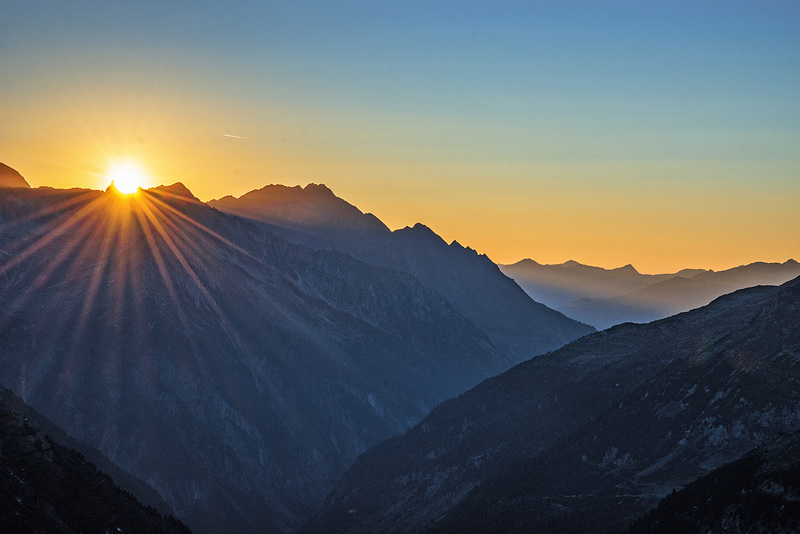 Sunset Over Zillertal Alps