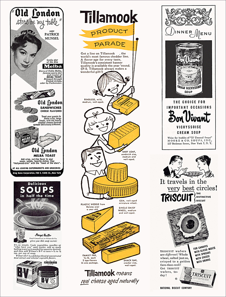 B & W/Duotone Ads, 1940s & 50s