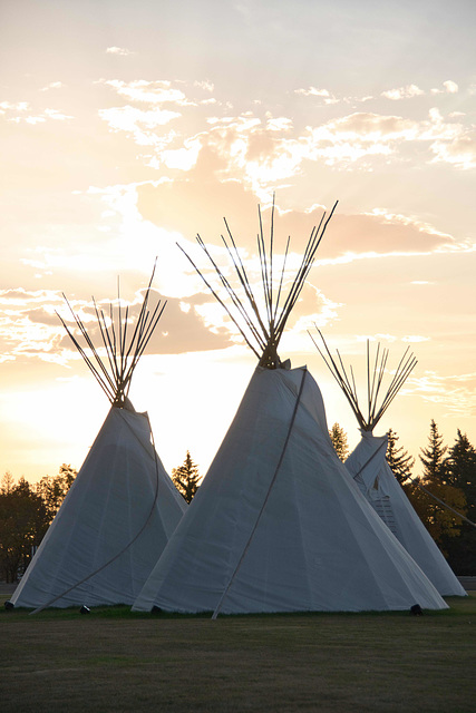 tipis at sunrise