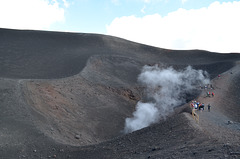 Etna Mt., Fumarola at Crateri Barbagallo (2900m)