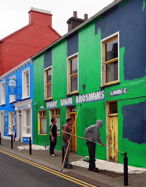 Painting a house in Dingle