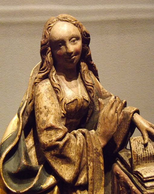 Detail of the Virgin of the Annunciation in the Metropolitan Museum of Art, January 2013