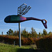 Solstice Park, Sculpture of a Dragonfly Made from a Gazelle Helicopter