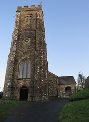 cornworthy church, devon, c15 tower and c18 porch