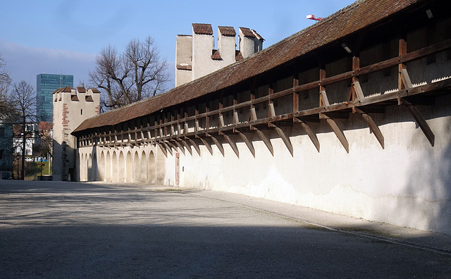 Letziturm im Hintergrund, und mittlerer Turm in Basel (Basel)