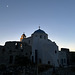 The church and the moon.