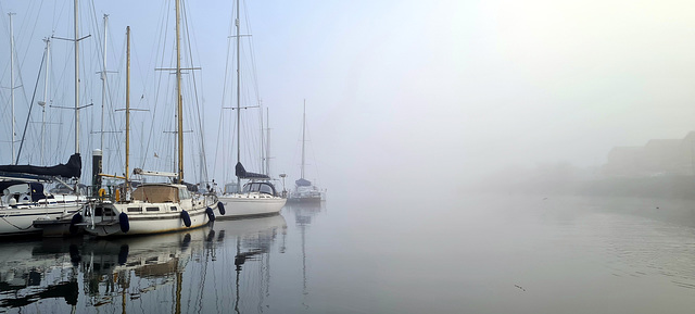 River in the fog