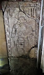 strelley church, notts; incised c15 tomb slab of john de shelley +1421