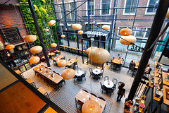 Interior of café-restaurant De Waag