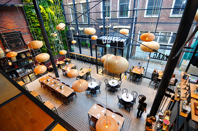 Interior of café-restaurant De Waag