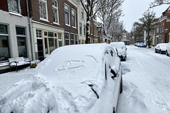 Snow on cars