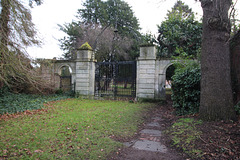 Gates to the demolished Blyth Hall, Nottinghamshire