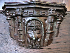 boston church,lincs (87)c14 misericord horse portcullis sir yvain