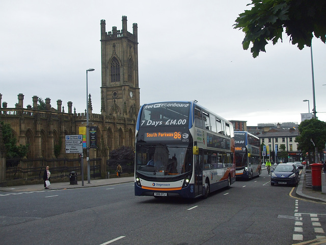 DSCF8066 Stagecoach (Glenvale) 10572 (SN16 OTJ) and 10573 (SN16 OTK) in Liverpool - 16 Jun 2017