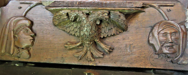 boston church,lincs (89)c14 misericord double headed eagle