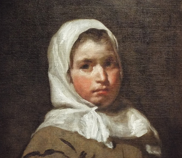 Detail of the Young Woman by Velazquez in the Metropolitan Museum of Art, July 2023