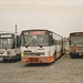 De Lijn 2188, 2170 and 5927 at Heist-op-den-Berg garage - 1 Feb 1993