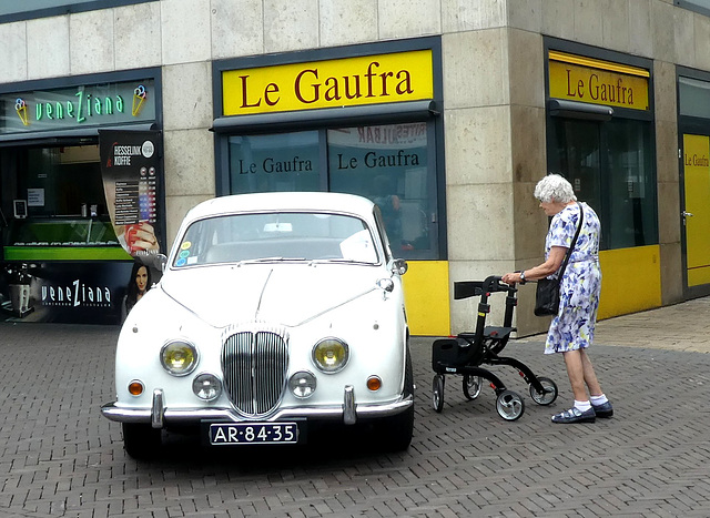 Jag with stairlift......