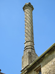 lacock abbey, wilts (115) c16 chimney