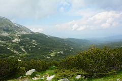 Bulgaria, View of the "Rila Lakes" Chalet from the Old Prayer Hill