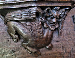 boston church,lincs (91)c14 misericord winged beast