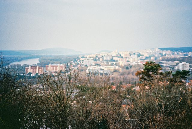 Blurred view on Bratislava's southwestern corner Blurred view on Bratislava's southwestern corner