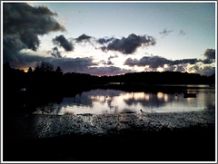 Reflets au bord de Rance:la nuit tombe