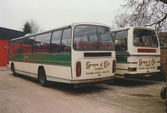 Grey’s of Ely coaches at the yard in Ely – 29 Dec 1989 (109-4)