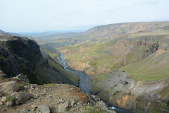 Iceland, The River of Fossá in the Canyon