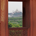 View of the Taj Mahal across the Yamuna River