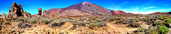 Ein Blick zum Teide, vorbei an den Roques de García. ©UdoSm