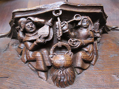 boston church,lincs (93)c14 misericord domestic scene cooking