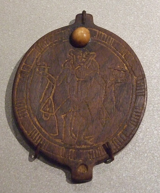 Lid of a Circular Cosmetics Container with a Birth God in the Brooklyn Museum, May 2011