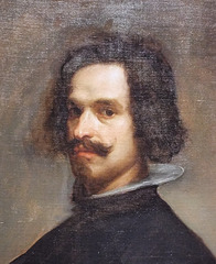 Detail of a Portrait of a Man Possibly a Self-Portrait by Velazquez in the Metropolitan Museum of Art, July 2023