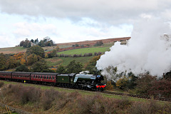 Gresley LNER class A3 60103 FLYING SCOTSMAN climbing up to Abbots House with the 11.40 Grosmont - Pickering 25th October 2025.
