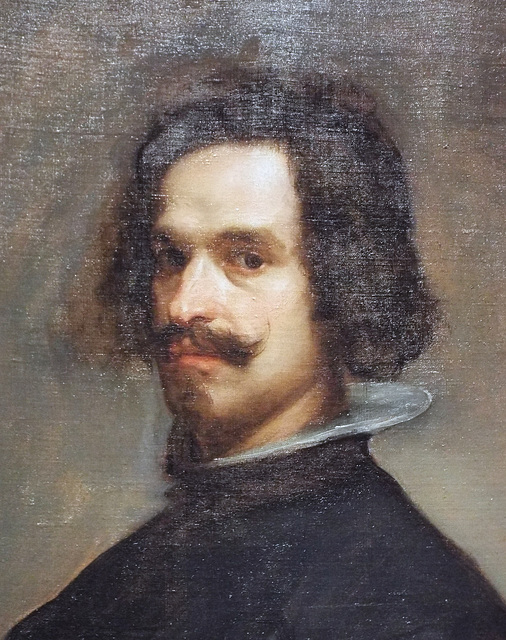 Detail of a Portrait of a Man Possibly a Self-Portrait by Velazquez in the Metropolitan Museum of Art, July 2023