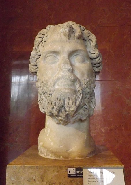 Portrait of the Emperor Septimius Severus in the Louvre, June 2013